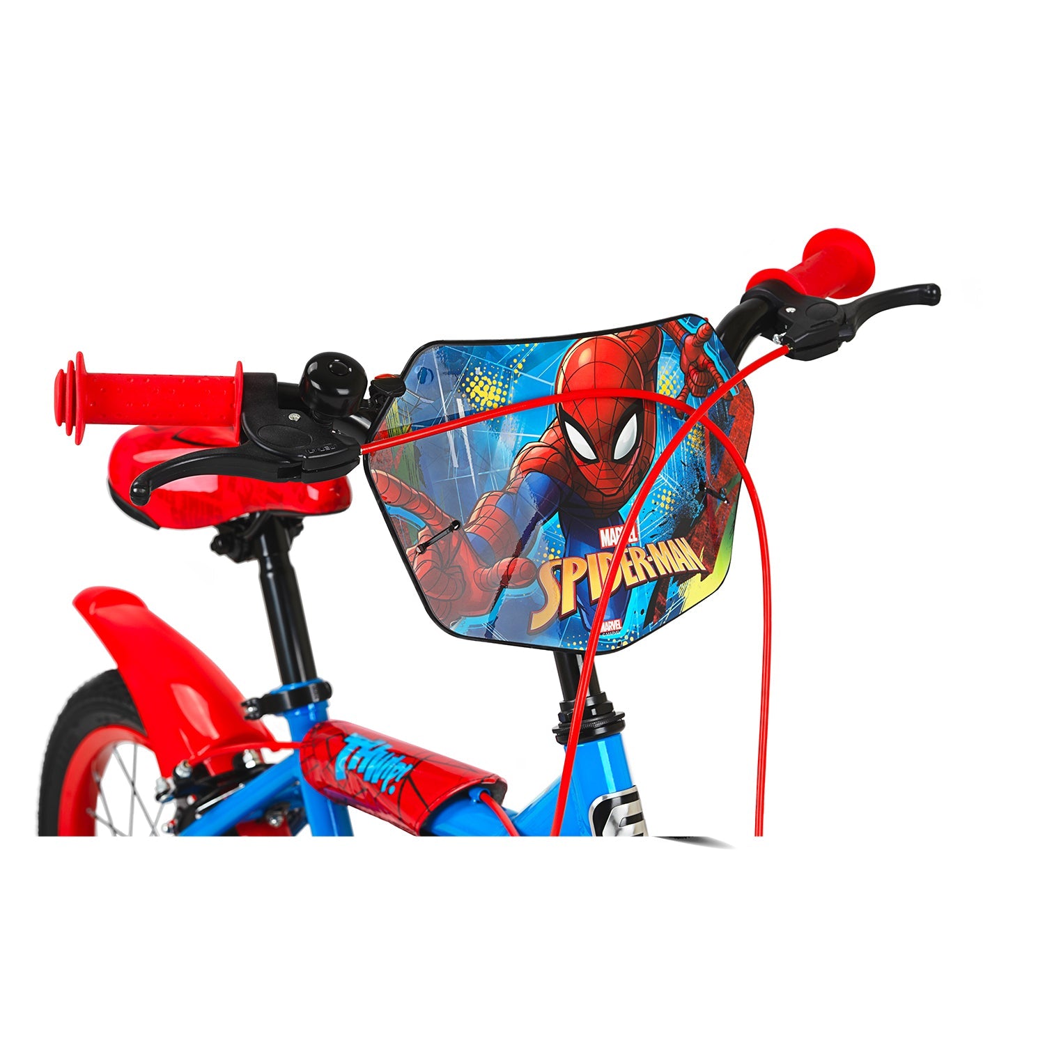 Spartan Marvel Amazing Spiderman Bicycle, Rear Caliper Brakes, Easy Saddle Height Adjustment, Gray Gloss 4 Years+ - 16 Inches - SP-3217
