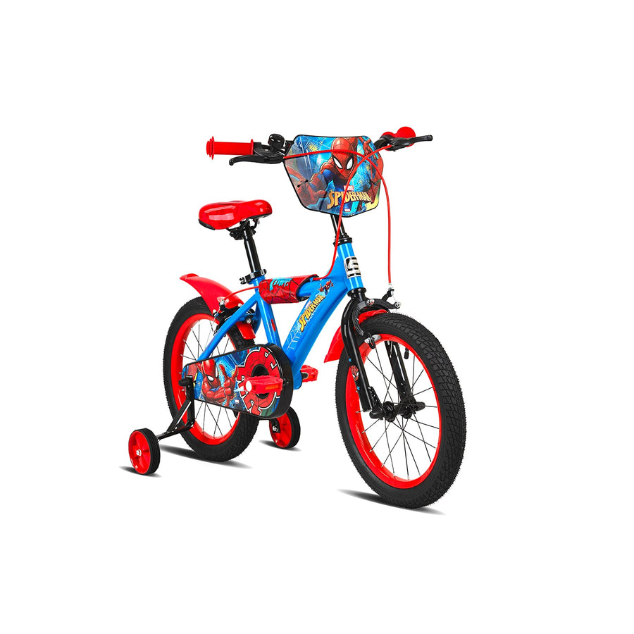 Spartan Marvel Amazing Spiderman Bicycle, Rear Caliper Brakes, Easy Saddle Height Adjustment, Gray Gloss 4 Years+ - 16 Inches - SP-3217