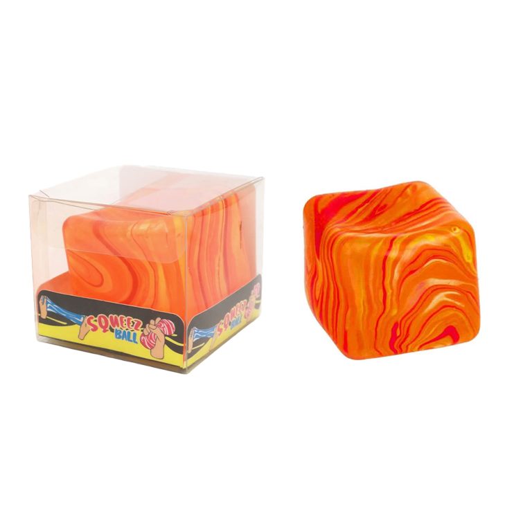 Squeez – Swril Cube – 5cm PVC Slow Rising (One Random Color)