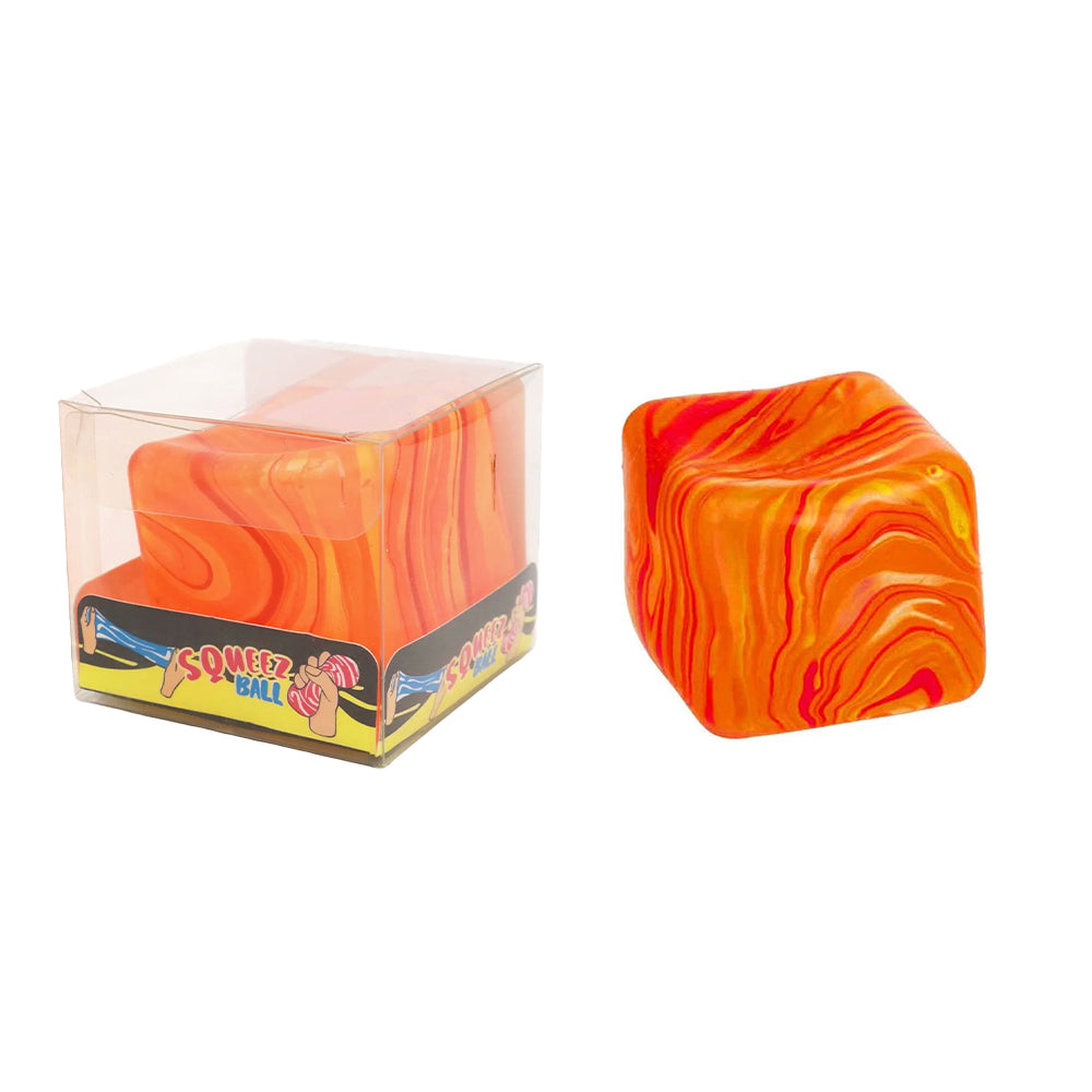 Squeez – Swril Cube – 5cm PVC Slow Rising (One Random Color) – BumbleToys
