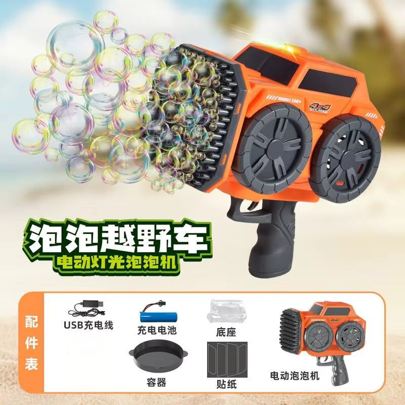 139-Hole Graffiti Bubble Machine Handheld Fully Automatic Bubble Gun - Pink