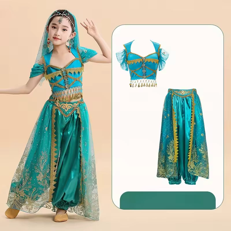 Arabian Princess Jasmine Birthday Deluxe Costume – Magic Carpet Edition