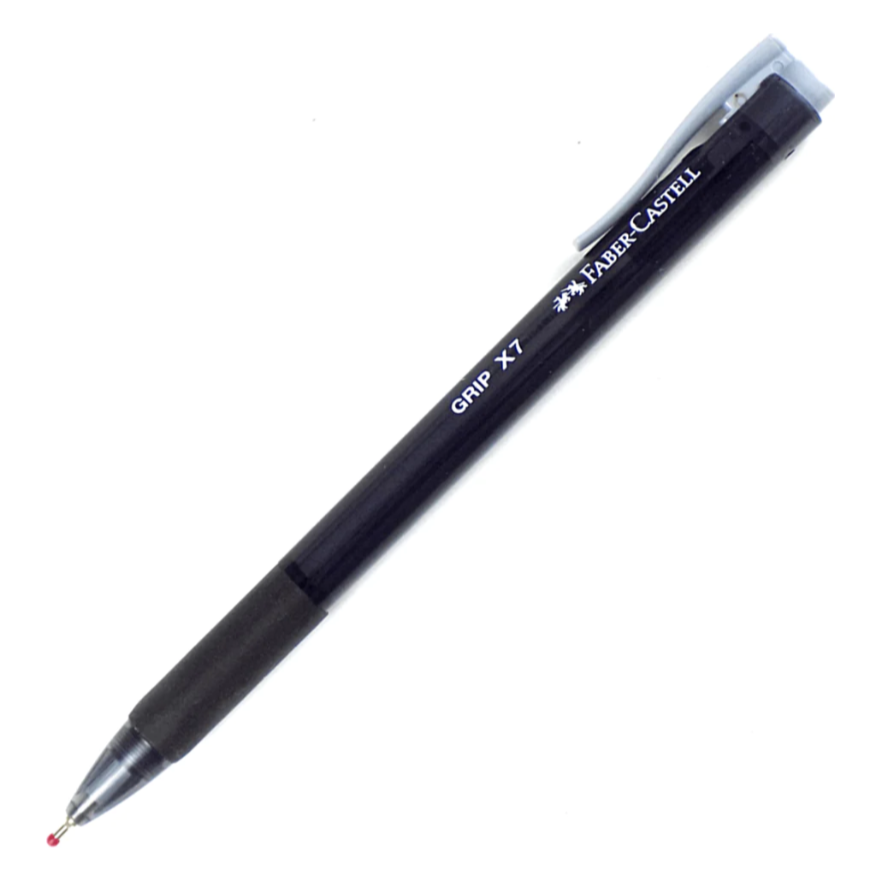 Faber-Castell Grip X-7 Ballpoint Pen Super Smooth (0.7mm, Set of 10 Pieces, Black )