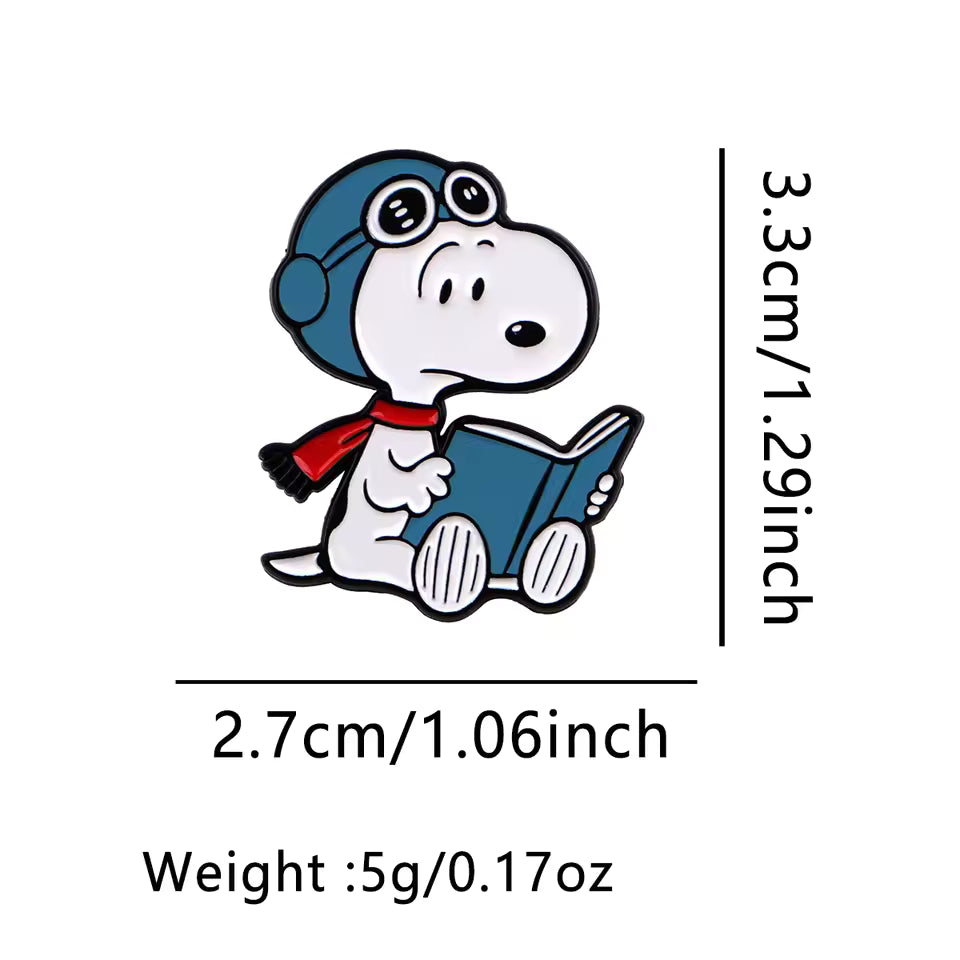 Girl's Brooch for Clothes and Backpack Decorations - White Dogs ( 1pcs & Style may vary )