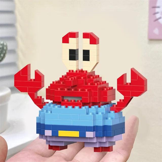 Disney Anime Princess Building Blocks W2601-43 mini Action toy Figures Blocks - Mr. Krabs with box