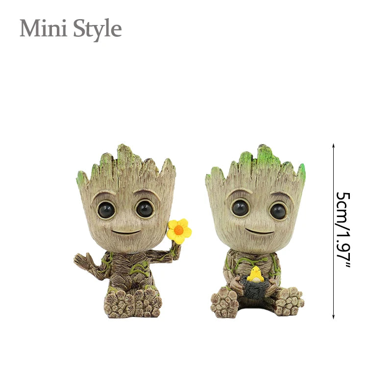 Marvel Anime Figure Home Decoration Crafts Toys Groot With bird Statue Gift 5cm