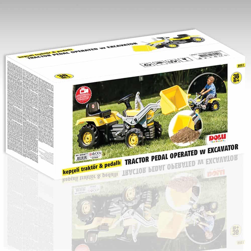Dolu Tractor Pedal Excavator For kids – BumbleToys