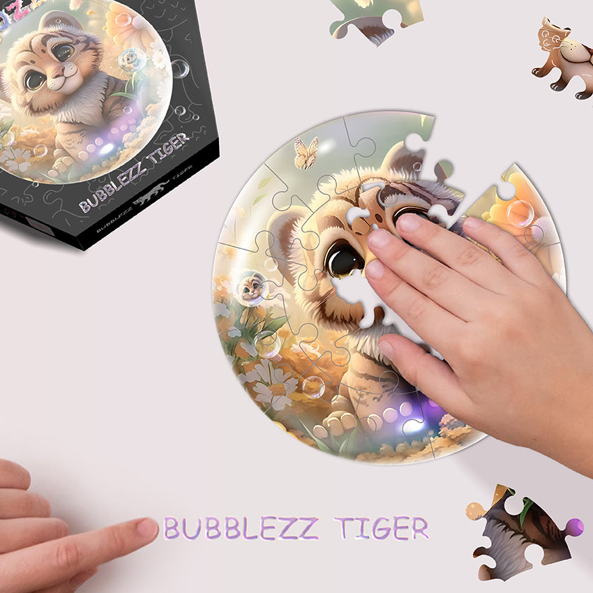 Puzz Wooden Puzzle Bubblezz For Children +3 - Tiger