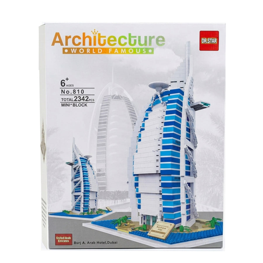 Dubai Sailing Hotel 3D Architecture Building Block Set – Educational DIY Toy Model for Kids & Adults  Construction Kit - 2343 Pieces
