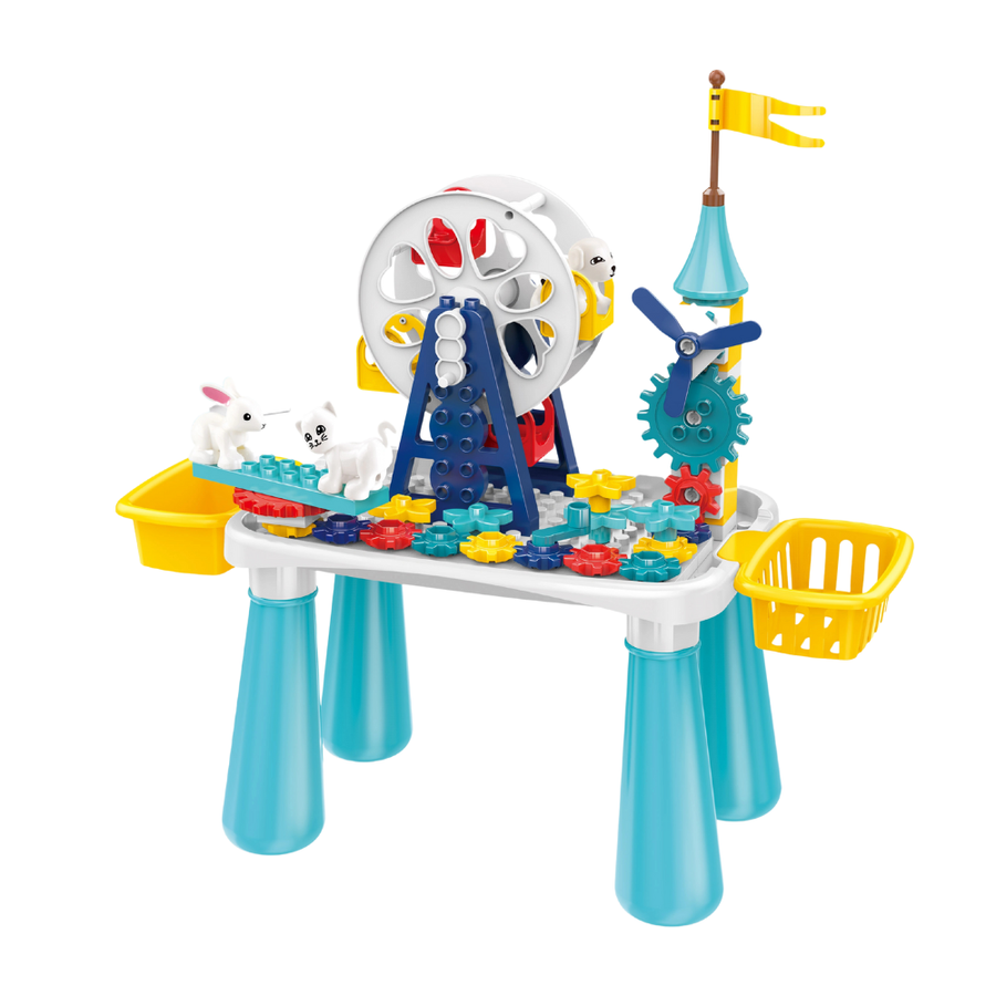 Ferris Wheel Building Block Table Playset  – 66 Pieces