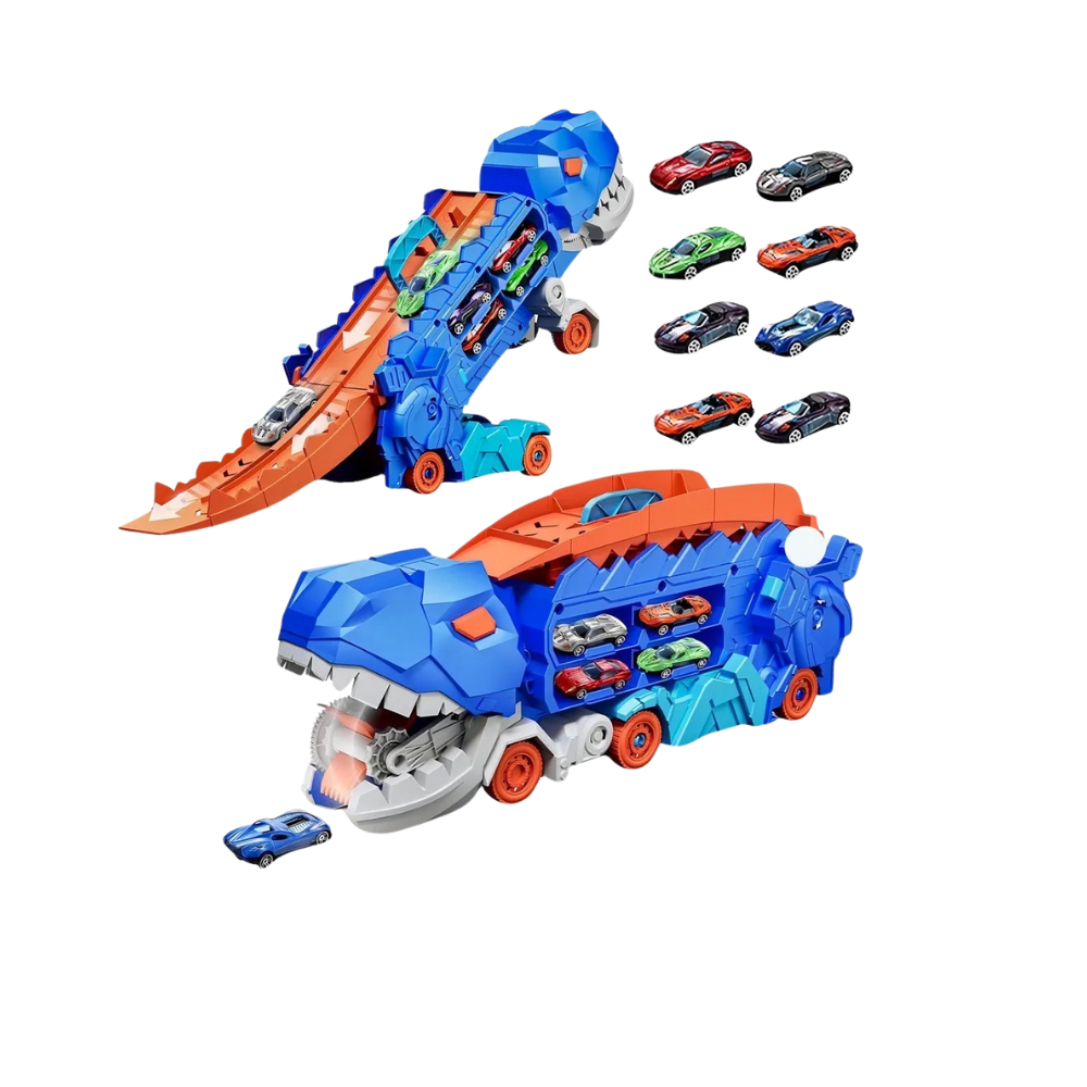 Street Convoy Transporter Truck Dino with 2 Cars