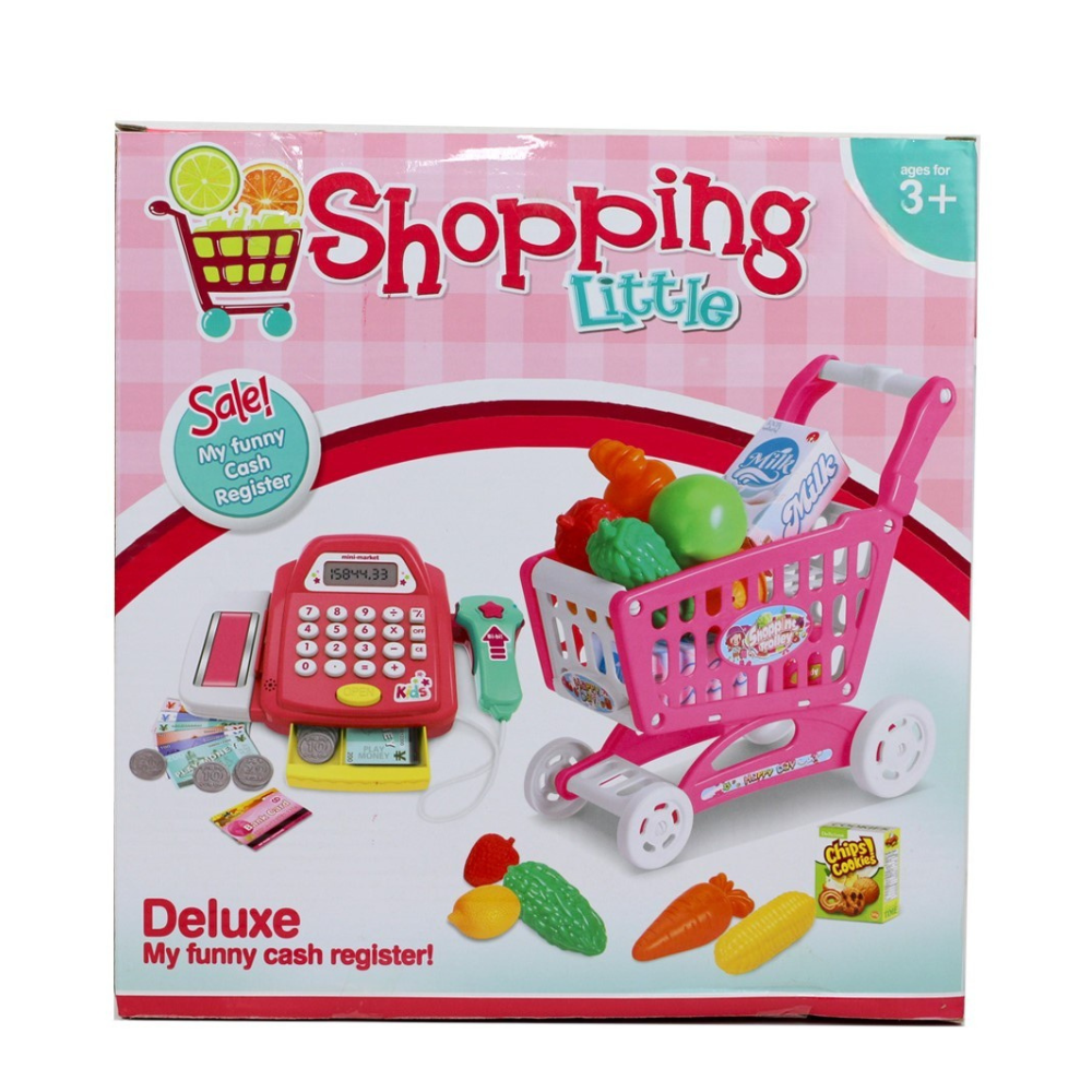 Little Shopping Deluxe Cash Register & Shopping Trolley Playset