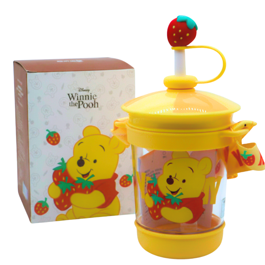Disney Winnie the Pooh 570ml Sippy Water Cup with Straw & Gift Box