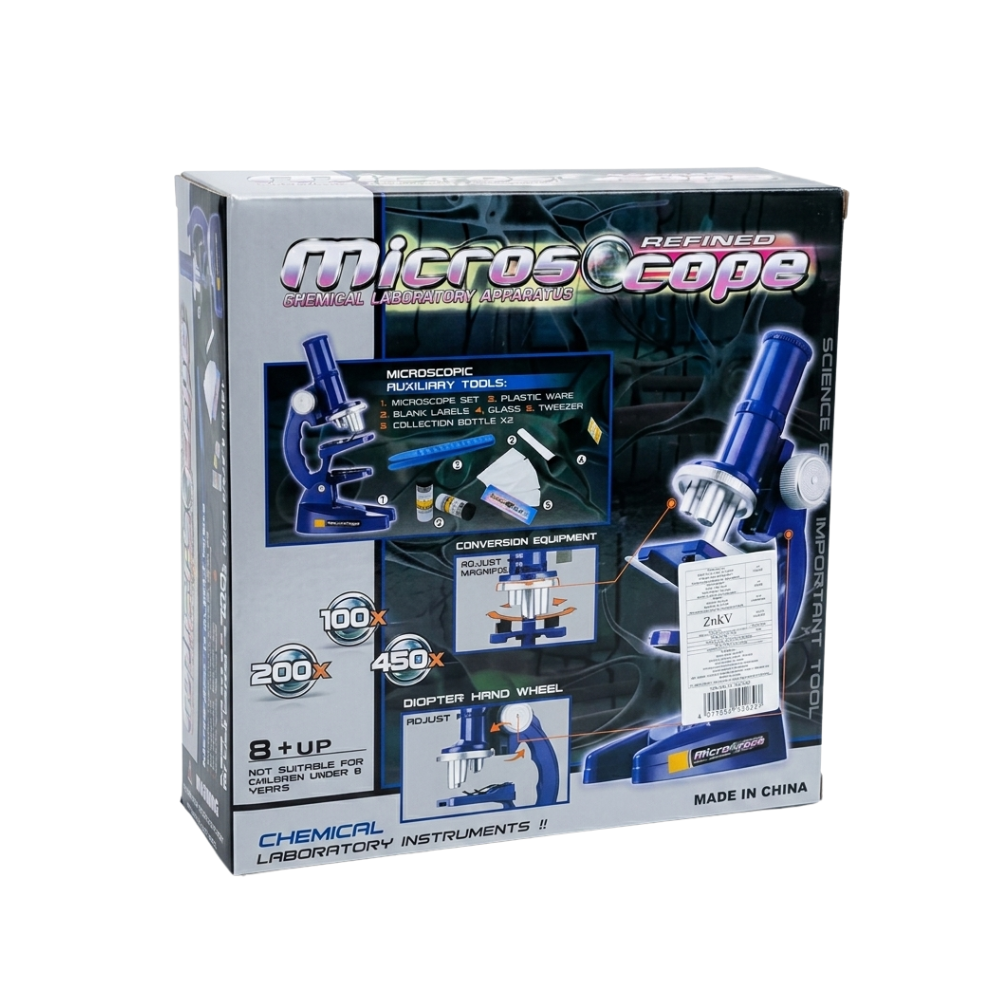 Kids Refined Microscope Science Kit – 450x Magnification STEM Toy