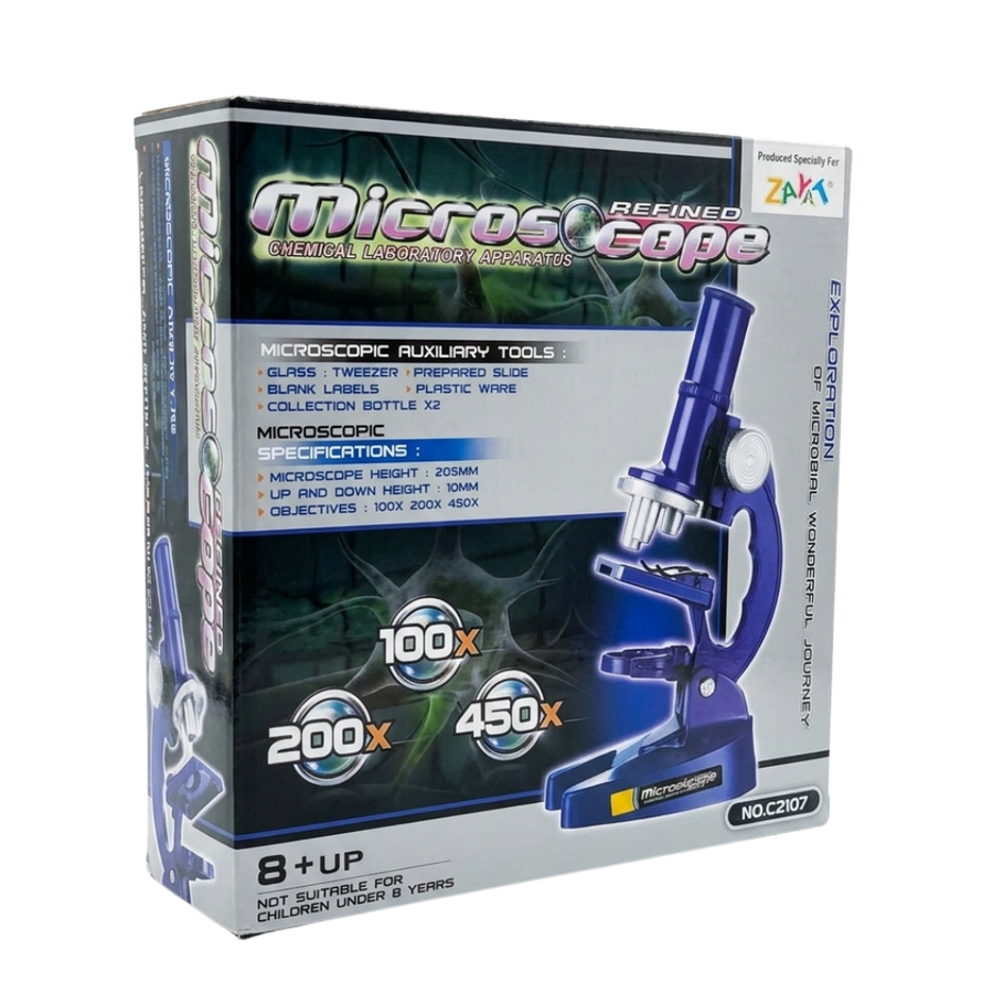 Kids Refined Microscope Science Kit – 450x Magnification STEM Toy