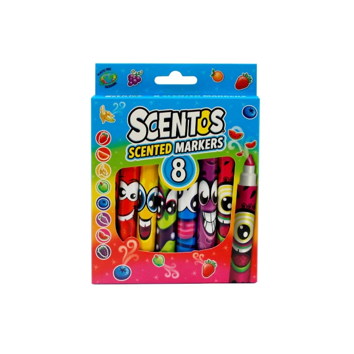 Scentos Scented Broad Tip Markers, Pack of 8