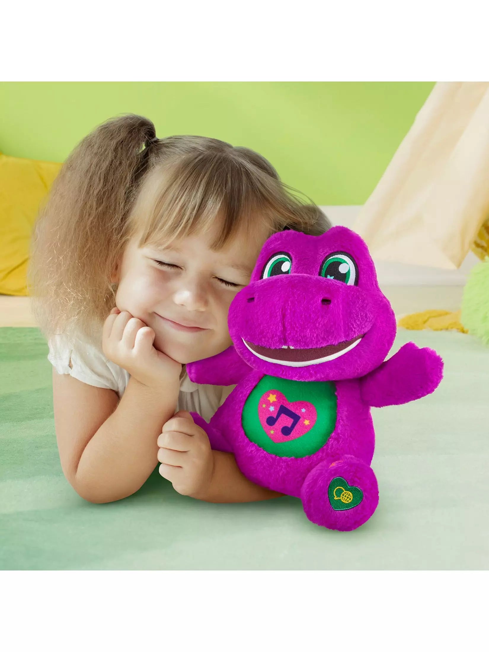Fisher-Price Barney's World Sing Along Barney Plush, 10.5-inch Figure, Songs, Sounds & Soft Texture