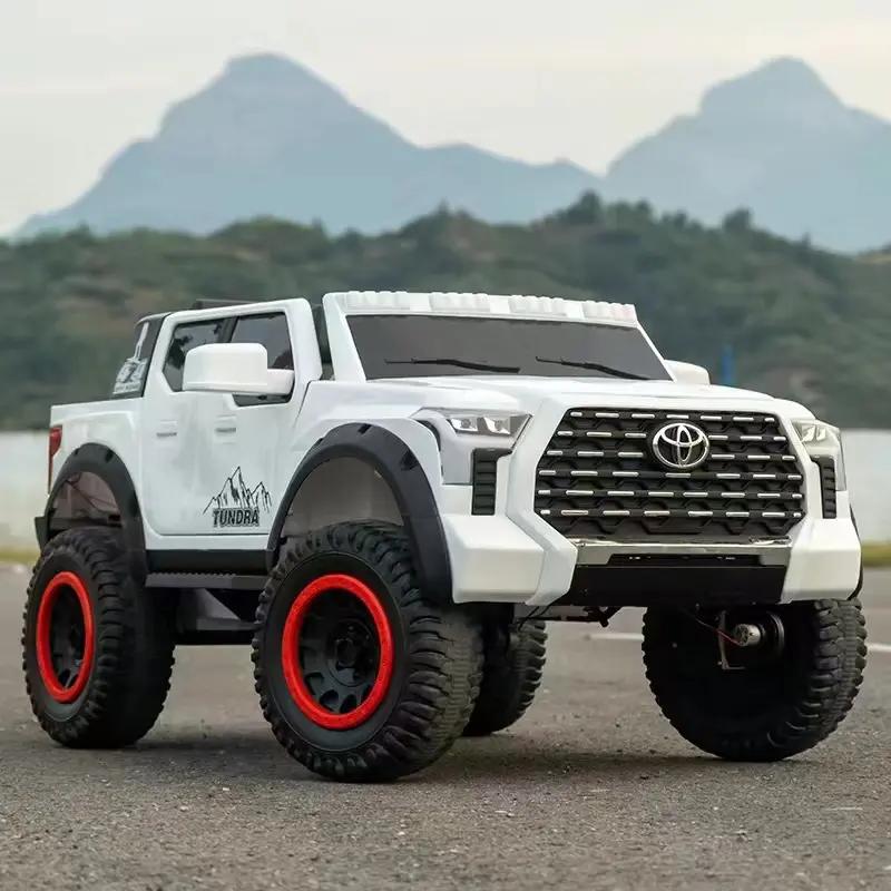 Electric Ride-On Car For Kids Toyota Tundra with Remote Control - White