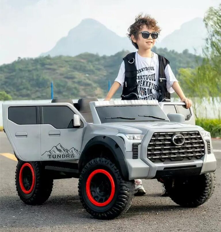 Electric Ride-On Car For Kids Toyota Tundra with Remote Control - White