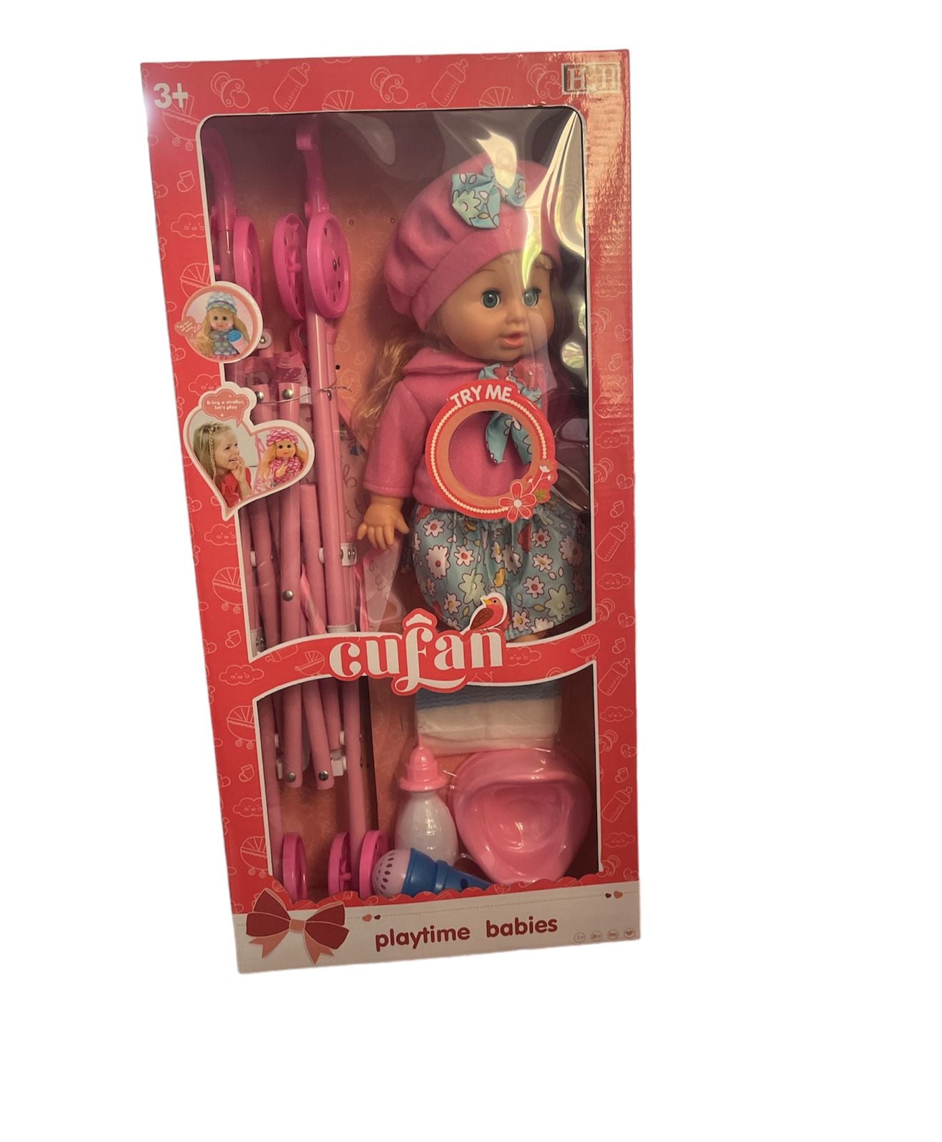 Cufan sweet baby doll with accessories Playtime Babies