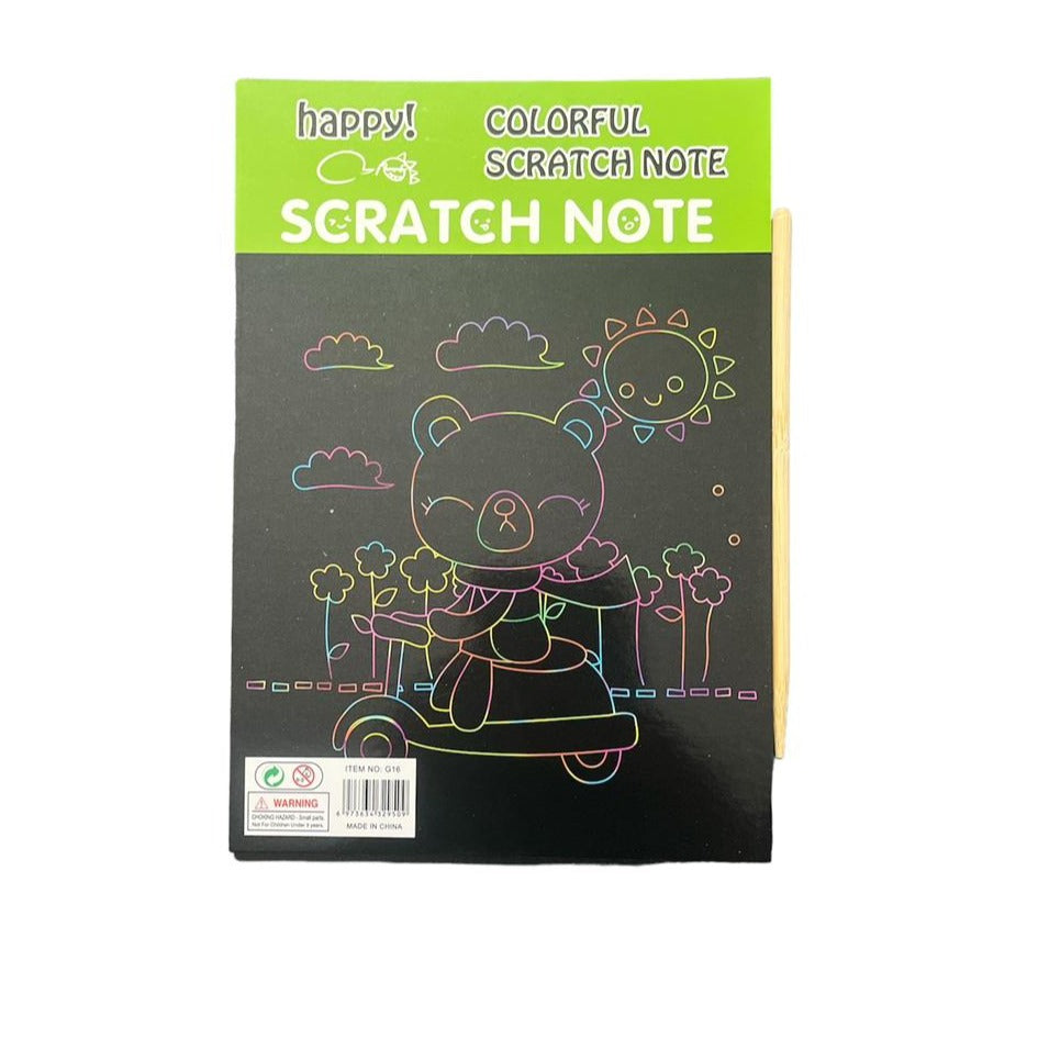 Happy! Colorful Scratch Note Bear G16