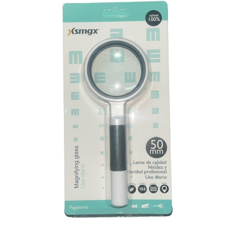 Xsmgx XSM-8050 High Quality Magnifier Size 50 mm For Office, Student - White Black