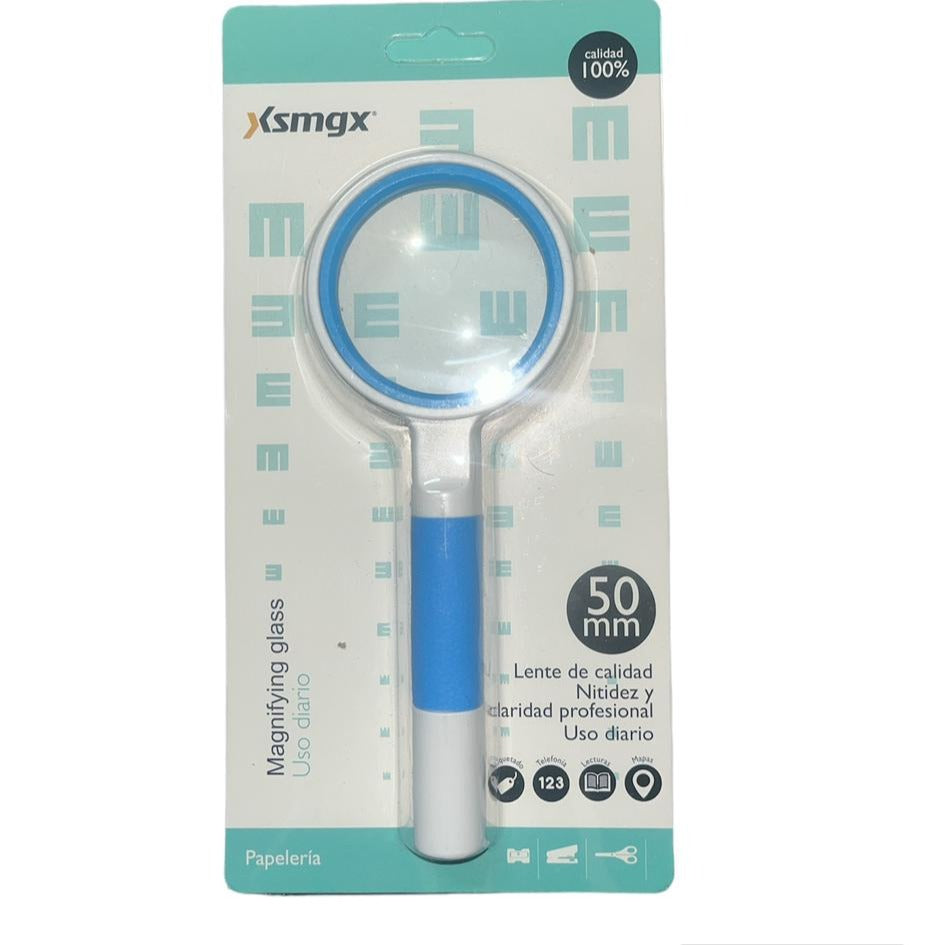 Xsmgx XSM-8050 High Quality Magnifier Size 50 mm For Office, Student - White Blue