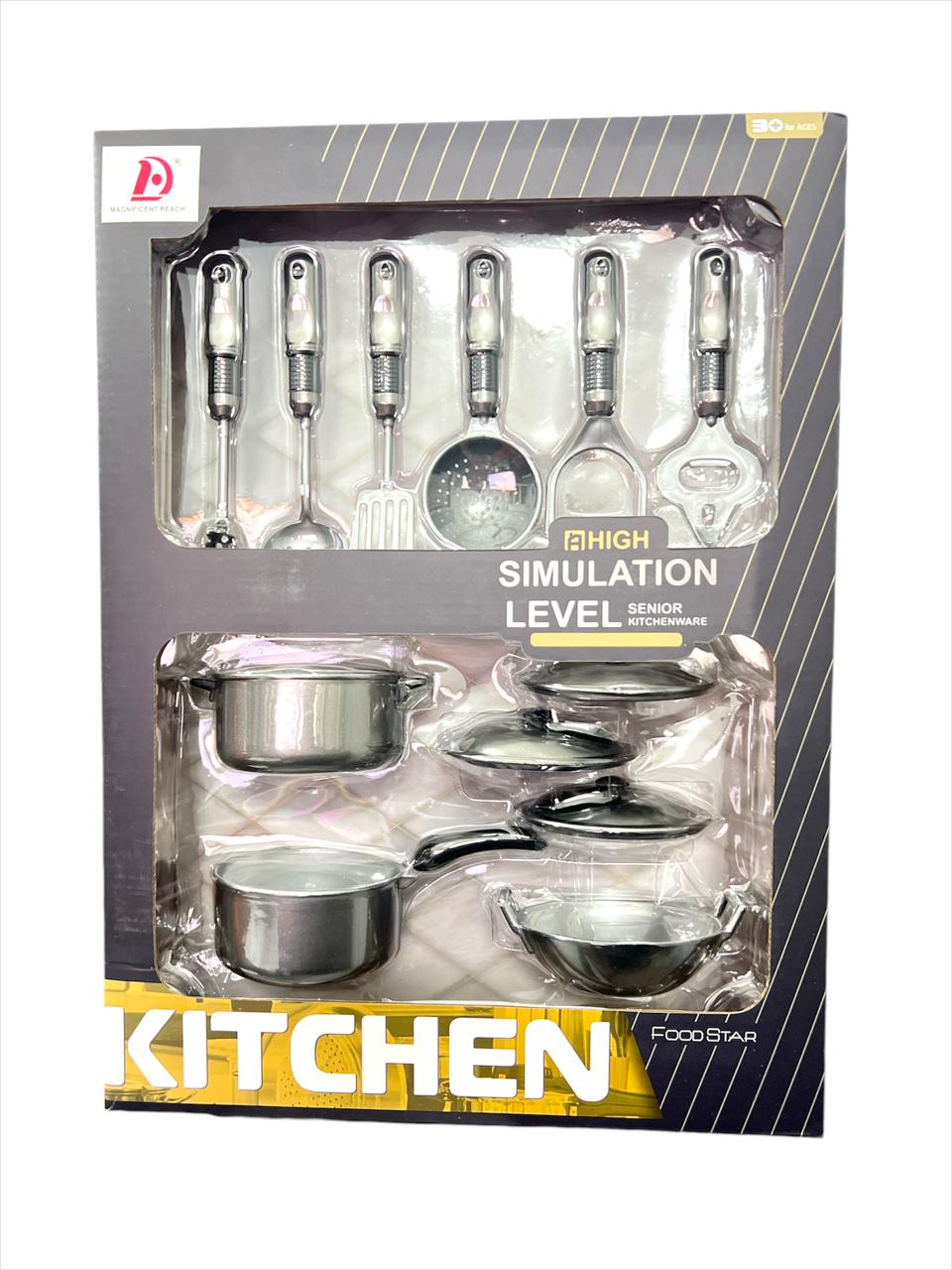 High simulation level stainless senior kitchenware - 12 pieces