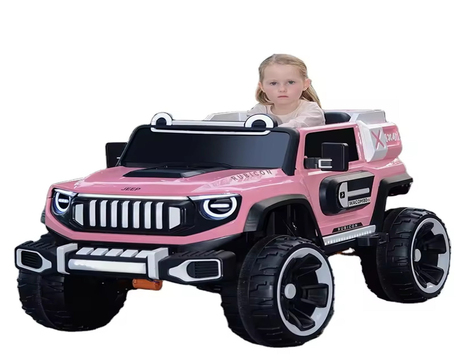 4x4 Kids Electric Ride-On Car with 2.4G Remote Control, 2 Speeds & Shock Absorption - Rose