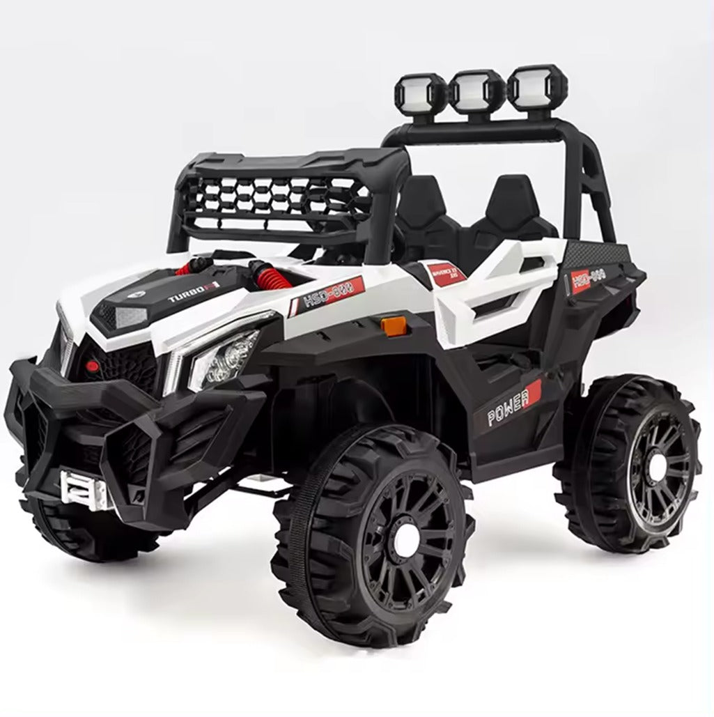 Megastar Ride on 12V Mini Shadower Electric Ride On Suv with RC For small kids 2-5 yrs - White