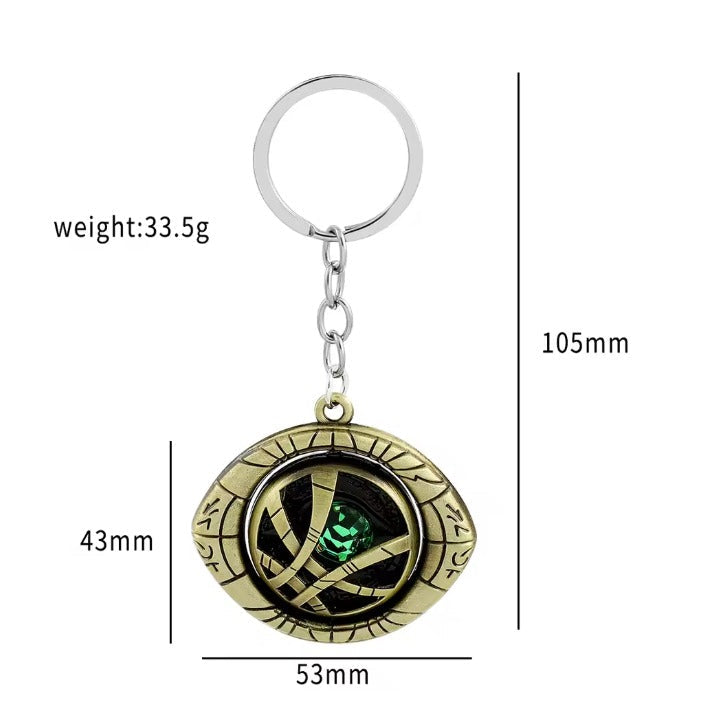 سلسلة مفاتيح من مارفل دكتور سترينج على شكل عين دوارة عتيقة وحامل مفاتيح