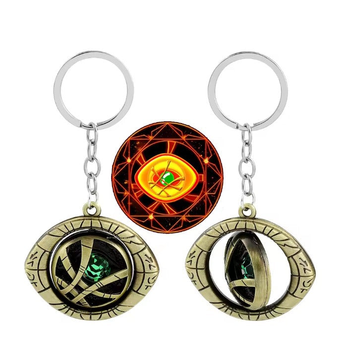 سلسلة مفاتيح من مارفل دكتور سترينج على شكل عين دوارة عتيقة وحامل مفاتيح