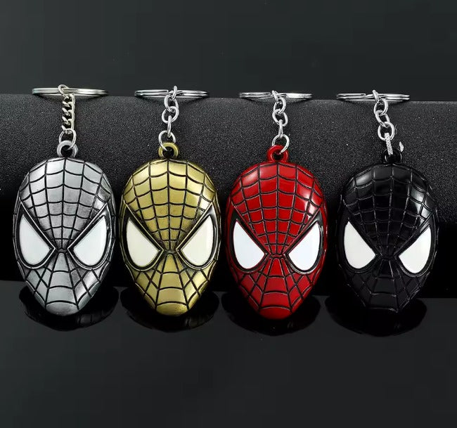 Marvel Spiderman Keychain Anime Avengers Alloy - Spider Mask RED