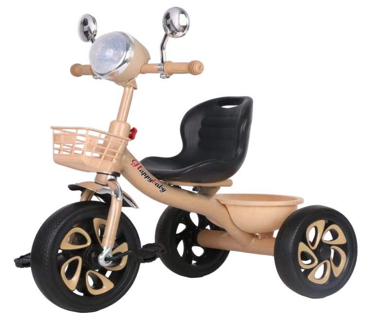 Toy Tricycle with Light and Music For Kids - Beige