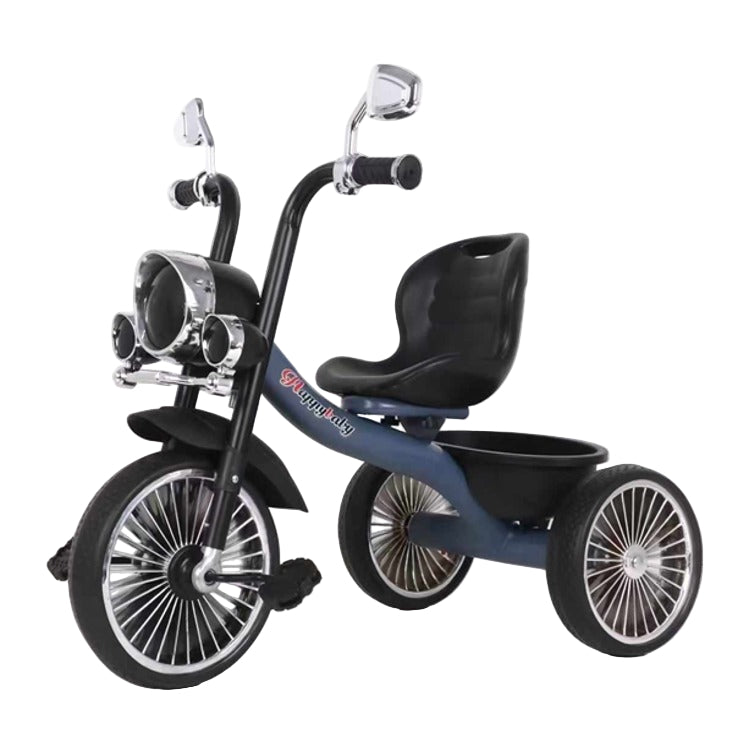 Tricycle with Light and Music For Kids - Blue X Black