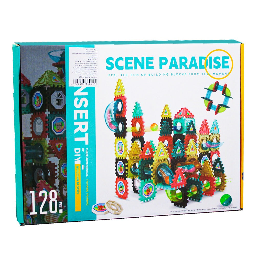 WOOPIE Magnetic 3D Building Kits Educational Ball Track Set 128 pcs.