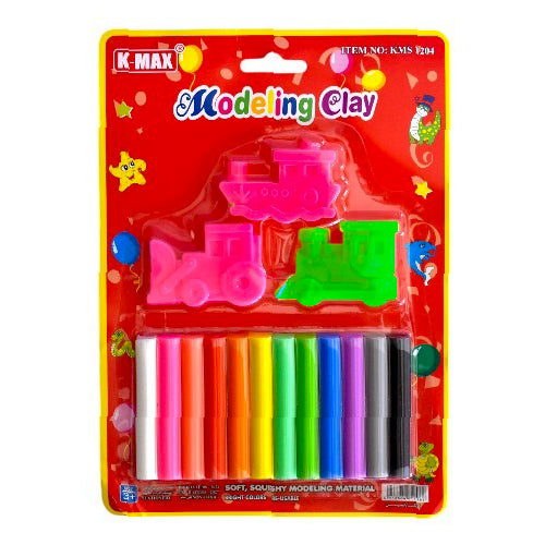 K-MAX High Quality Kids Modeling Clay 12 Colors With 3 Modeling No.1204