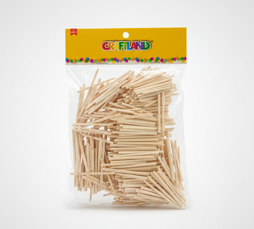 CRAFTLAND Mini Wooden Craft Sticks Set for DIY Crafts