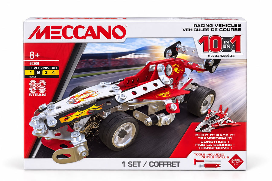 Spin Master Meccano - مجموعة نماذج متعددة 10 في 1 لمركبات السباق