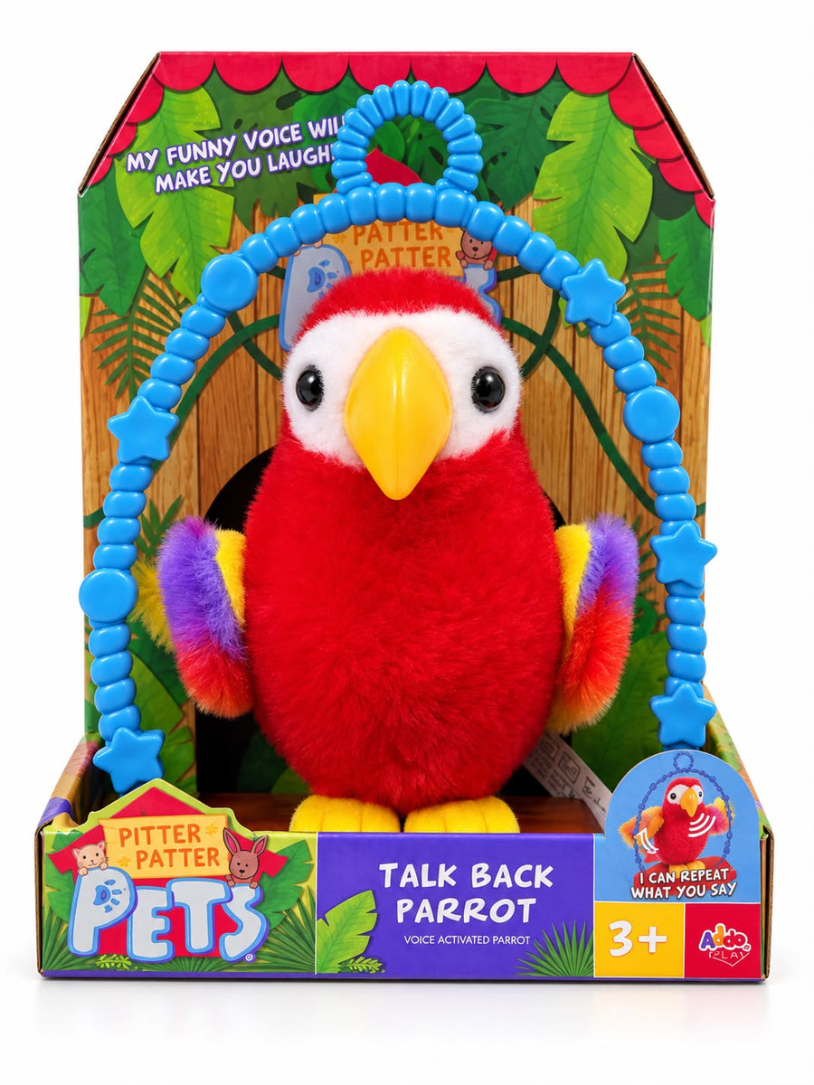 Pitter Patter Pets Talk Back Parrot – Voice-Activated Interactive Toy