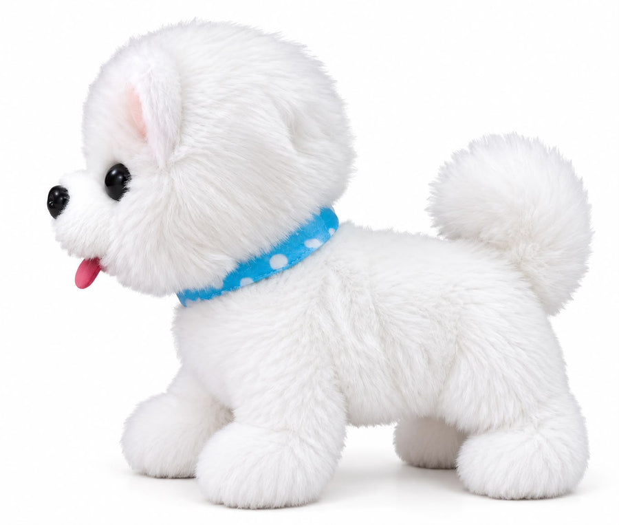 Cute Pet Family Interactive Electronic Plush White Dog Toy Item #9860
