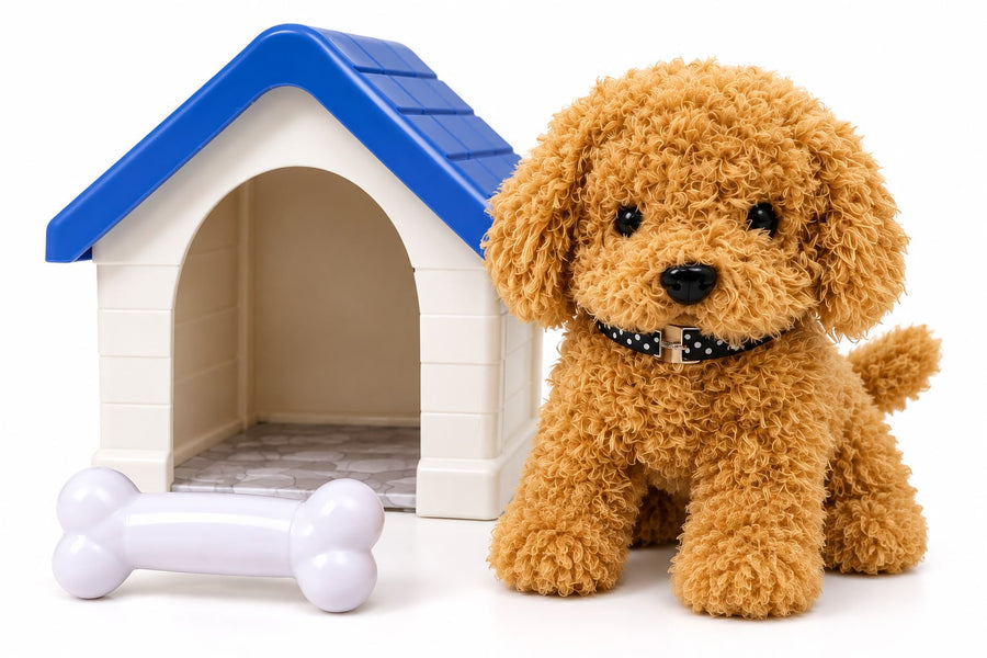Mini Plush Pet Electronic Plush Pet Series with Pet House MC-1002