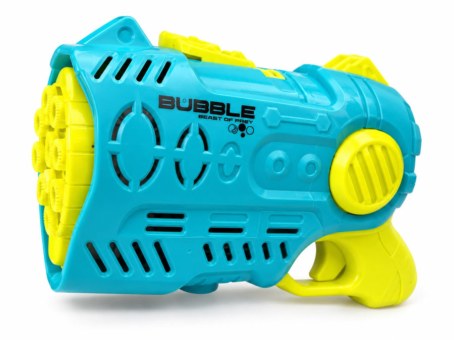 Space Style Automatic Bubble Gun Blaster Toy with Three Engines, Purple Light, Leak-Proof Design (Ages 3+)