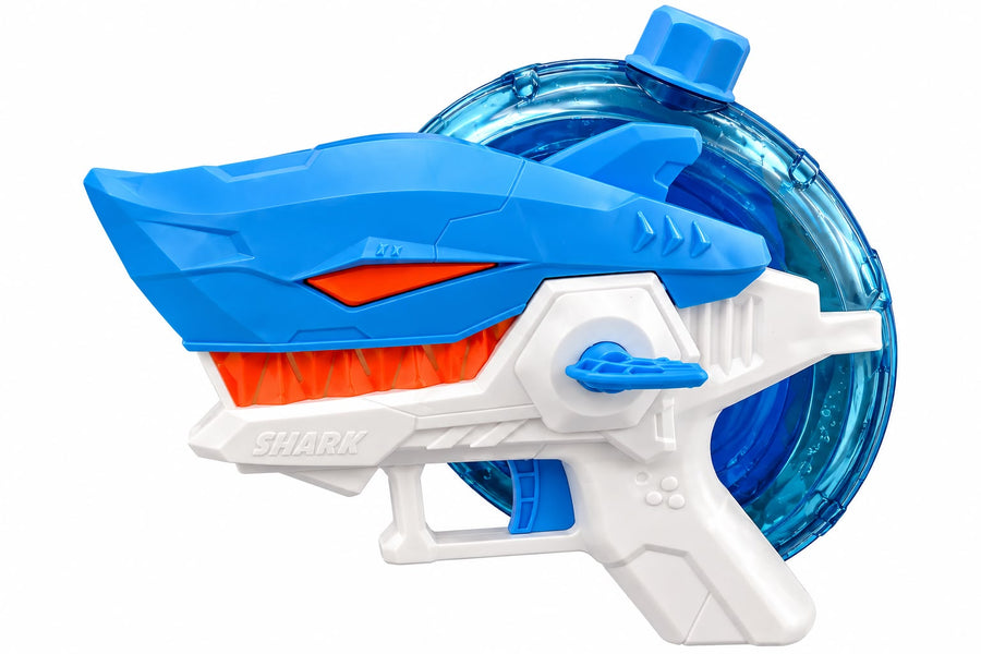 Shark Themed Strong Water Pressure Water Gun Toy with Continuous Firing and Leak-Proof Design (Item No. CY052-A, Ages 3+)