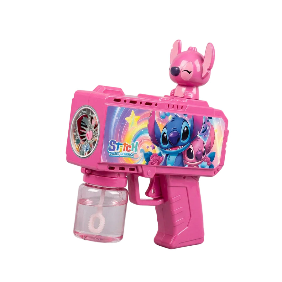 Electric Stitch Character Bubble Gun Toy - Pink - Ages 3+