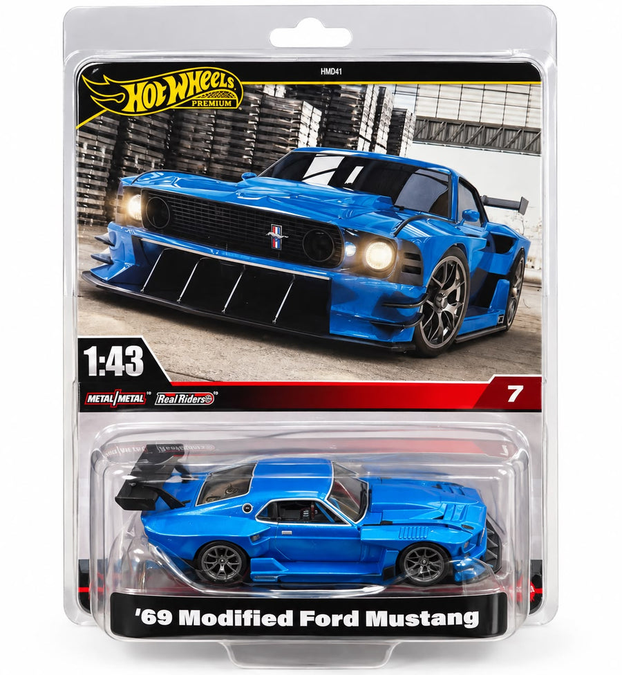Mattel Hot Wheels Premium 1:43 Scale Vehicle -  69 Modified Ford Mustang