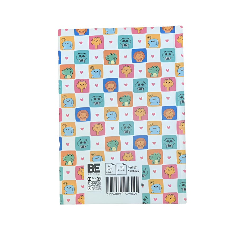 2BE Notebook A5 96 Sheets - Be Happy Animals