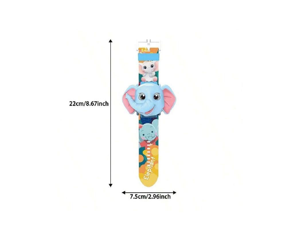 Projection children's watch - Elephant  - 24 types of images of heroes .Projector Watch