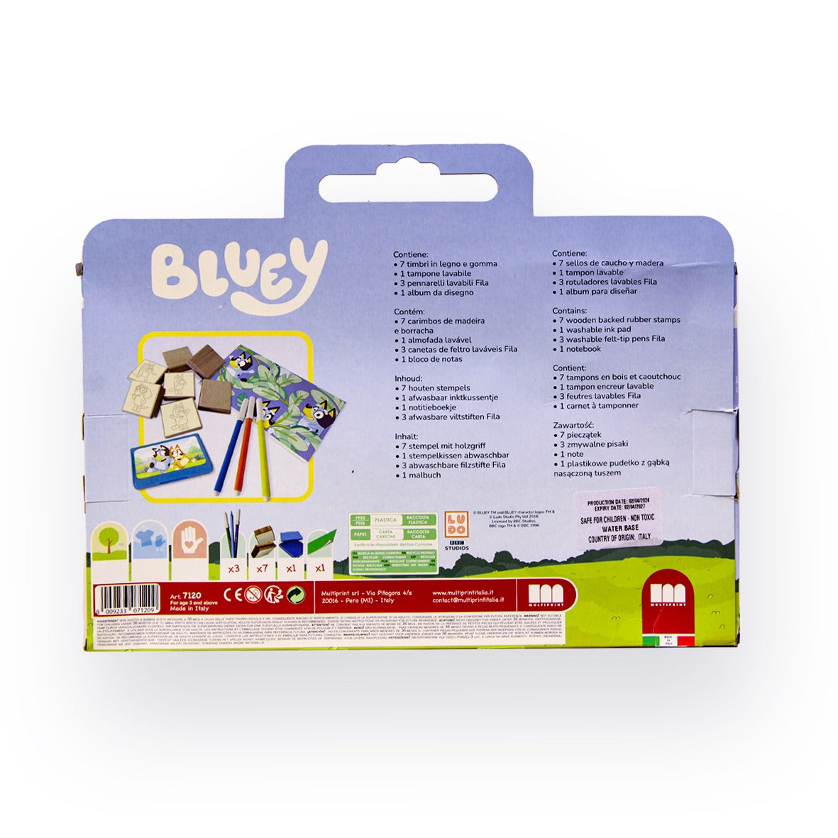 Multiprint Bluey Set Of Stamps Window Box