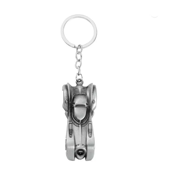 Keychain The Dark Knight Bat Batmobile Gift Chaveiro Car Keychain Jewelry Movie Key Holder Souvenir Gift - silver
